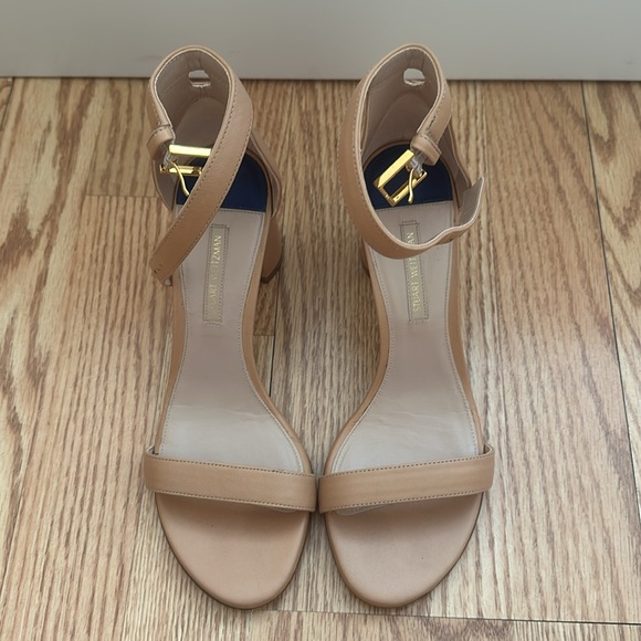 Stuart Weitzmen Nudistcurve Leather Ankle Strap Sandal Heels - Picture 4 of 4